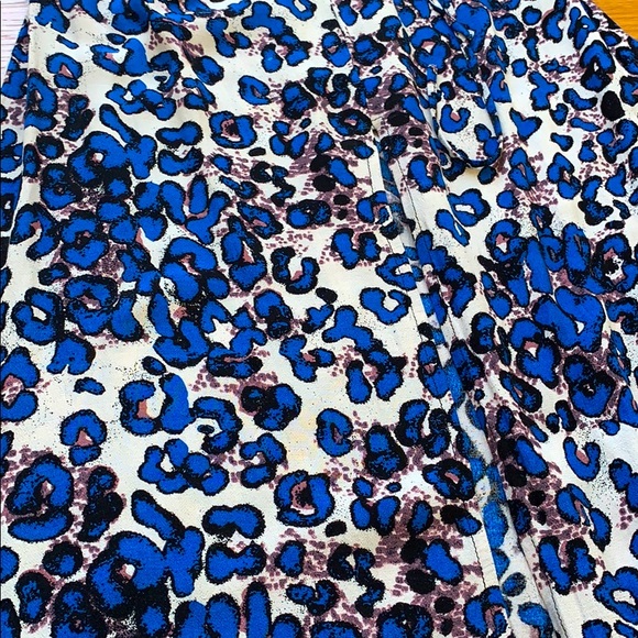 NWOT Topshop Blue Leopard Animal Print Maxi Dress - Picture 5 of 7